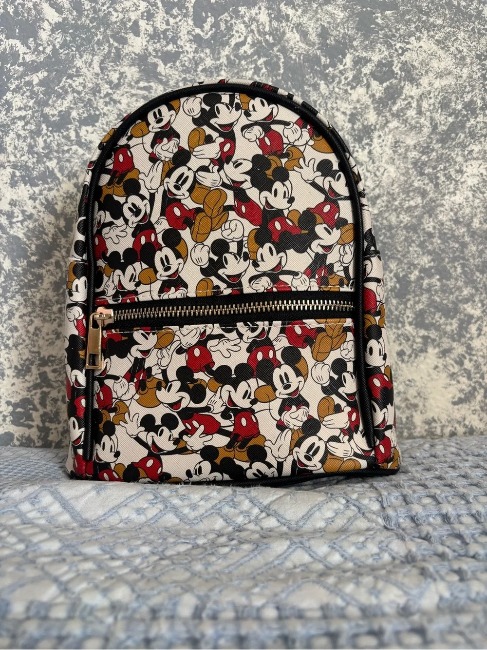 Disney Mickey Mouse Pattern Mini Backpack - Multi - Picture 1 of 3